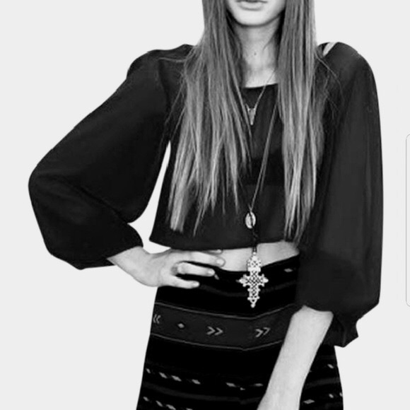 MINKPINK Tops - MINKPINK Urban Outfitters Sheer Cropped Top